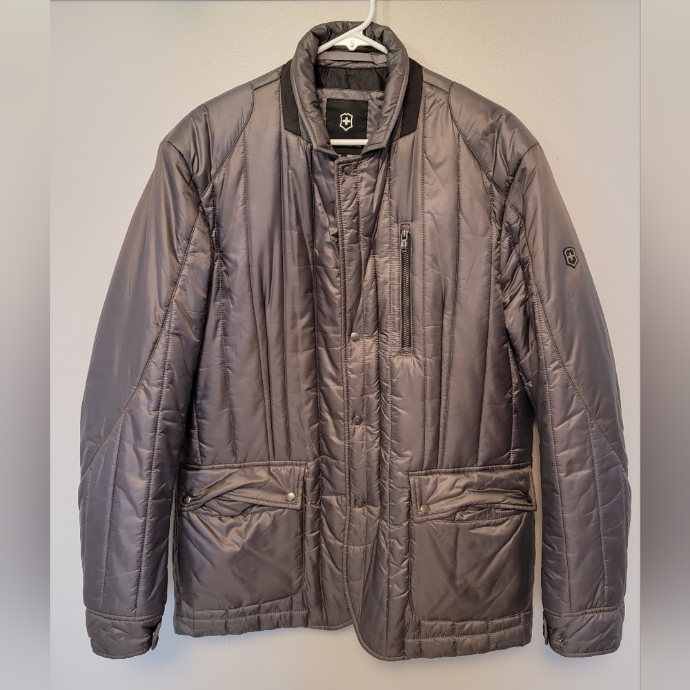 Men's Victorinox Winter Jacket in Grey Size 44